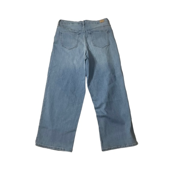 New Skinny Girl High Rise Button Front Cropped Wide Leg Jeans Size 8 - Picture 3 of 7